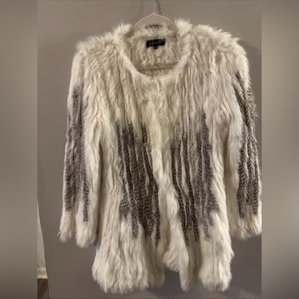 ELLIATT WOMENS MULTICOLOR JACKET SZ XS  RABBIT FUR OT